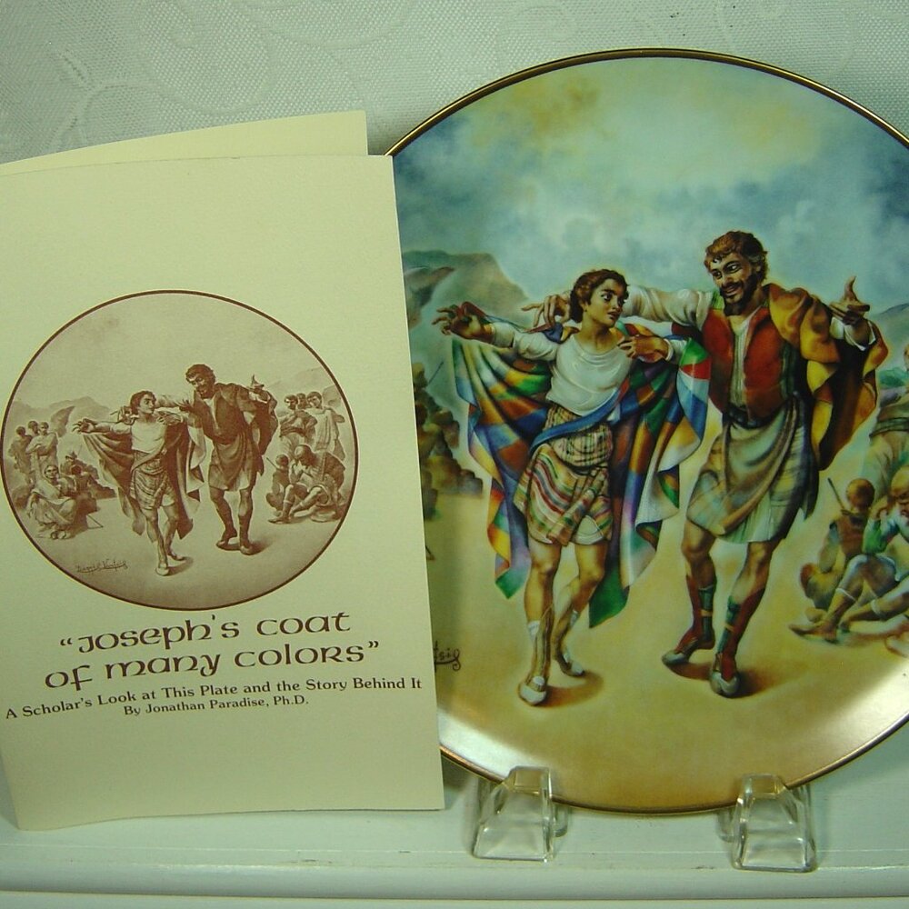 Yiannis Koutsis plate-Joseph's Coat of Many Colors-11th in Creation Series-1978